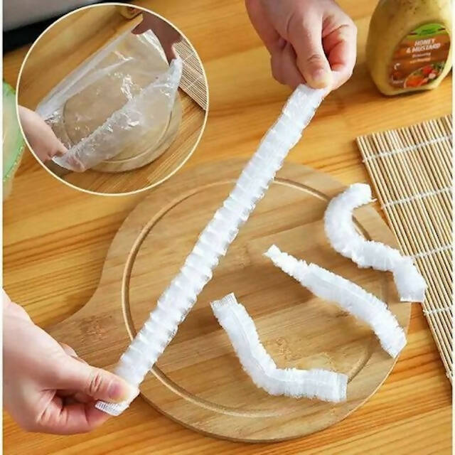 Fridge Storage Papers, Disposable Food Cover Plastic Wrap, Dust-Proof Plastic Fridge Bag, Kitchen Presavation Bag(100 pcs)