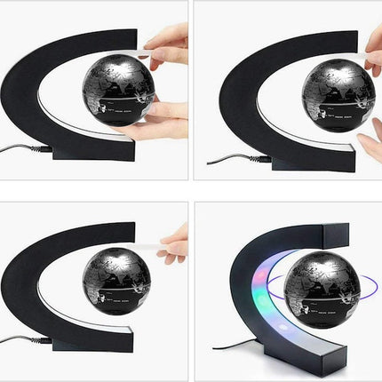 LED Light Table Lamp, Anti-Gravity Floating Global World Map, Magnetic Levitation Floating World Map, Globe Light Lamp