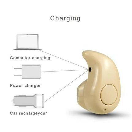 Mini Wireless Bluetooth Stereo Earphone Headphone - Black