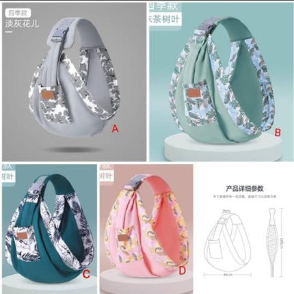 Baby Sling Carrier, Baby Wrap Newborn Sling, Dual Use Infant Nursing Cover Carrier, Fabric Breastfeeding Carriers, Baby Carrier Backpack
