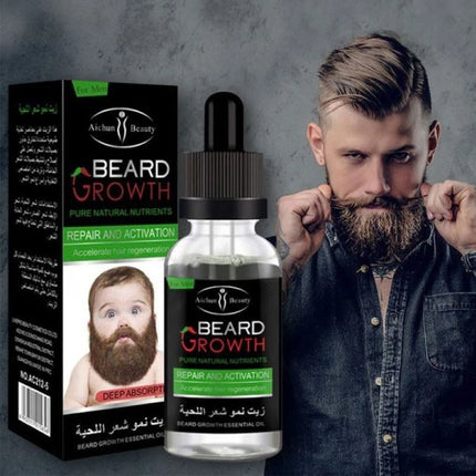 Aichun Beauty Beard & Moustache Growth Oil – Fast-Acting Beard Booster for Fuller, Thicker Facial Hair