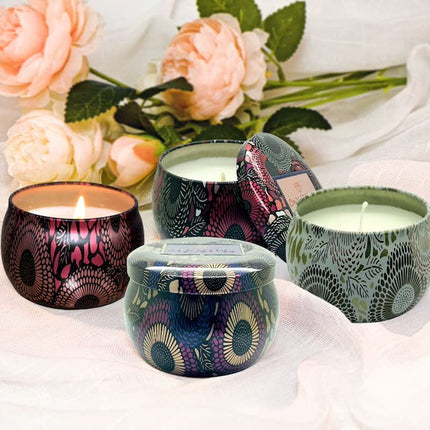 Scented Candles, 100% Soy Wax Scented Candles, Natural Soy Wax Travel Tin Candle, Candle Set for Special Days like Birthdays