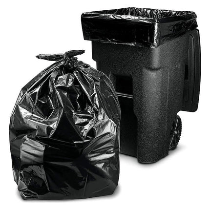 Large Black Size Garbage Bag Set, Large Trash Bags, Black Heavy Duty Bin Bags, Plastic Garbage Storage Bag - 50 pcs