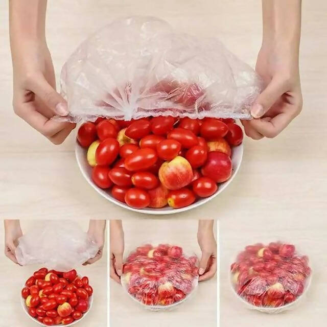 Fridge Storage Papers, Disposable Food Cover Plastic Wrap, Dust-Proof Plastic Fridge Bag, Kitchen Presavation Bag(100 pcs)