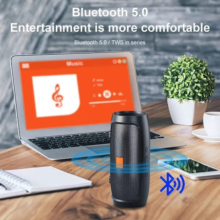 Waterproof Bluetooth Speaker Dual Speaker, Stereo Outdoor TF USB Playback Fm Voice Broadcasting, Portable Compatible Subwoofer