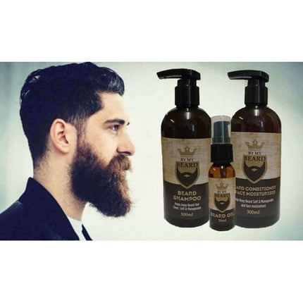 By My Beard Shampoo + Oil Spray + Conditioner & Face Moisturizer, Gift Pack, Made In UK