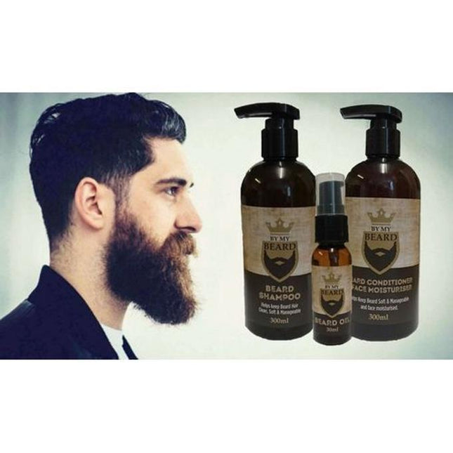 By My Beard Shampoo + Oil Spray + Conditioner & Face Moisturizer, Gift Pack, Made In UK