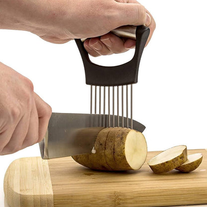 1PC Stainless Steel Onion Slicer Holder
