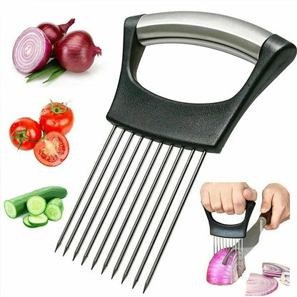 1PC Stainless Steel Onion Slicer Holder