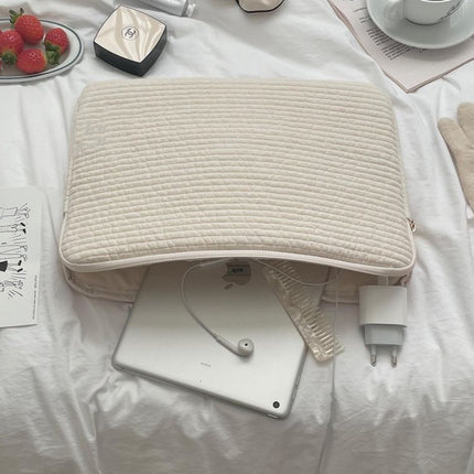 Hand-held Anti-seismic White Black Laptop Bag