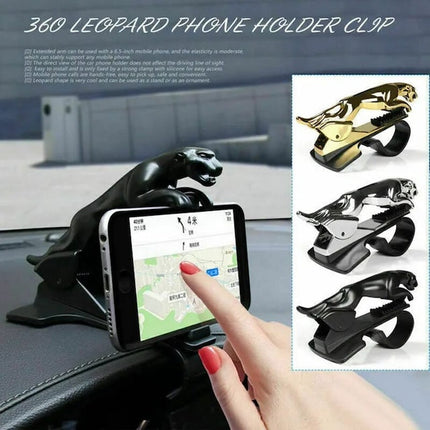 Jaguar Phone Holder, 360° Rotating Phone Holder, Jaguar 360 Degree Cell Mount Stand, Bracket Car Dashboard Phone Holder
