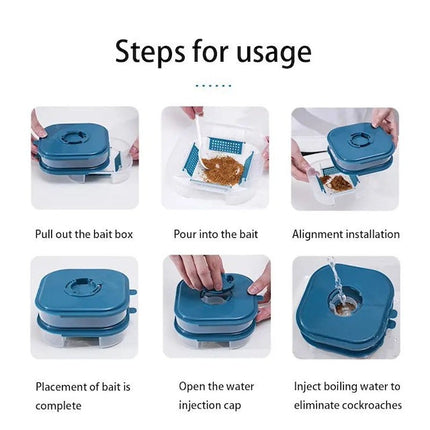 Cockroach Trap Box, Cockroach Insect Catcher, Reusable Cockroach Killer Household Trap, Pesticides for Kitchen Garden