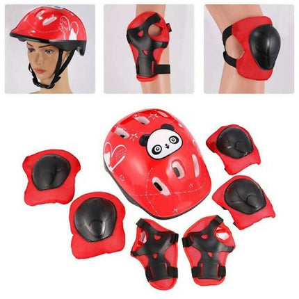 Kids Helmet/Guards Set, Kids Protective Gear Set for Skating, Cycling, Biking, Helmet Knee Elbow Wrist Pads