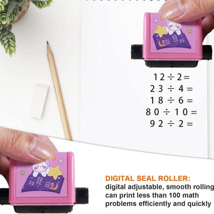 Division - Roller Digital Learning Stamp Dividing Scroll Scooter Learning 1-100 Educational Roll Practice Tool for Teacher, Home School