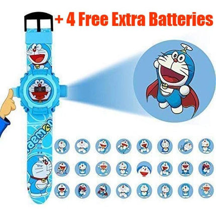 Kids 24 Images Projector Toy Digital Watch with Cartoon Face for Mickey Mouse or Sofia the First