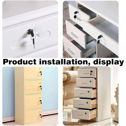 Drawer Lock With Keys And Screws For Cabinet/Wardrobe/Cupboard/Office Desk