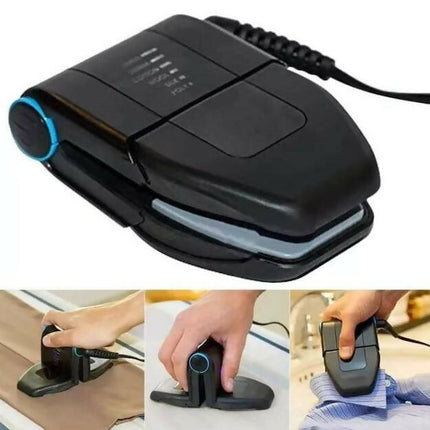 Easily Portable and Foldable Travel Iron with Adjustable Temperature Settings, Non-Stick Plates