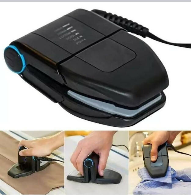 Easily Portable and Foldable Travel Iron with Adjustable Temperature Settings, Non-Stick Plates