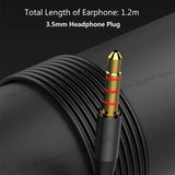 Premium 2024 3.5mm Wired In-Ear Headphones: Bass Stereo Earbuds with Mic
