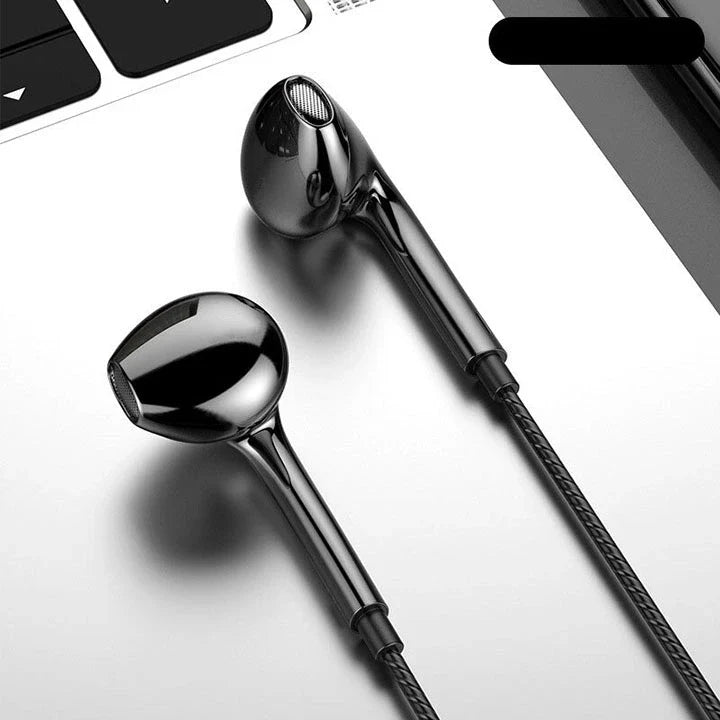 Premium 2024 3.5mm Wired In-Ear Headphones: Bass Stereo Earbuds with Mic