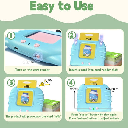 Early Educational Flash Audio Cards, Pocket Speech for Toddlers Toy, Sight Words Talking Flash Cards, Learning Speech Toys