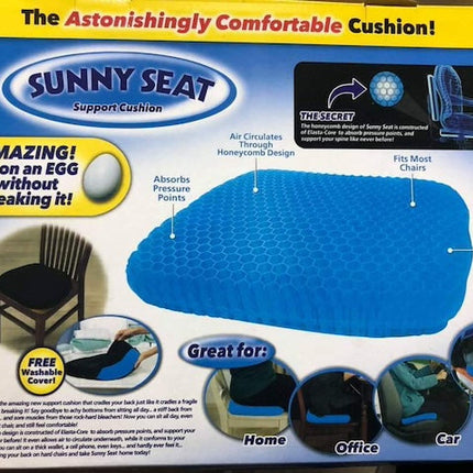 Egg Sitter Support Cushion, Airflow Orthopedic Design Seat Pad, Cooling Grid Honeycombs Sitter Back Support Cushion For Wheelchair, Car, Office