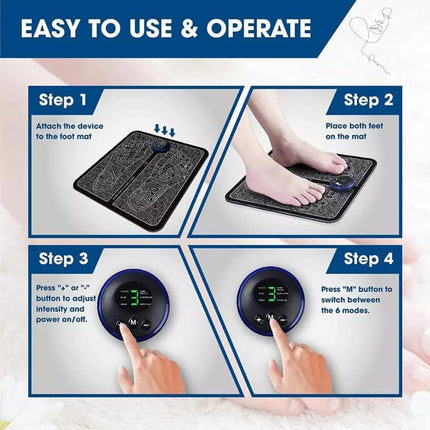 EMS Electric Foot Massager, Electric Foot And Body Pain Relief EMS Massage Machine, Feet Muscle Stimulator Massager Mat