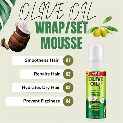 ORS OLIVE OIL WRAP SET MOUSSE 207ML
