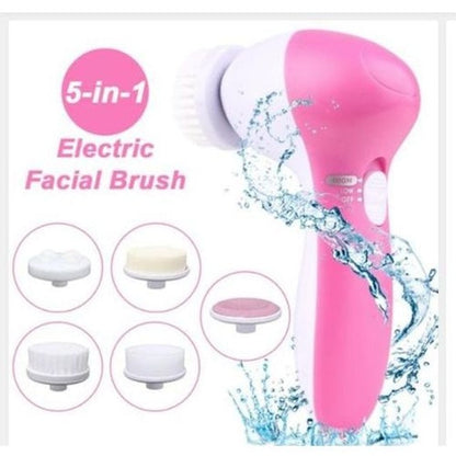 Facial Massager 5 In 1 Pore Cleaner Body Massager, Replaceable Head Brush Beauty Tool, Electric Face Cleansing Brush, Facial Brush Deep Cleaning