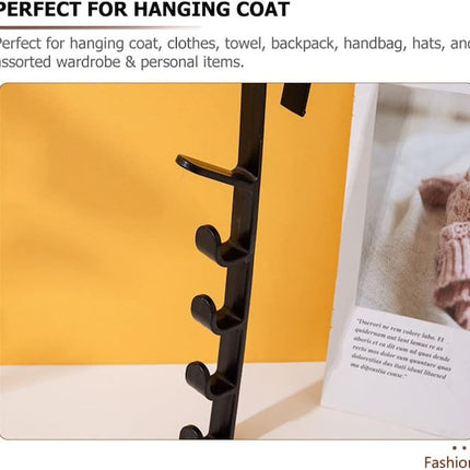 Multipurpose Five Segment Hooks, Handbag Door Hook, Door Hook for Most Door Widths, Stainless Steel Hangers, Coat Rack