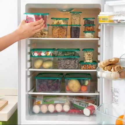 Airtight Food Storage Containers with Lids, Refrigerator Plastic Sealed Cans, Preservation Transparent Sealed Container Jars