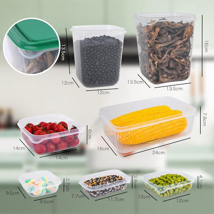 Airtight Food Storage Containers with Lids, Refrigerator Plastic Sealed Cans, Preservation Transparent Sealed Container Jars