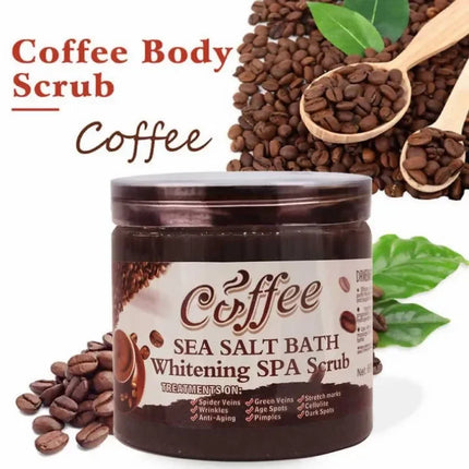 Coffee Sea Salt Bath Brightening & Whitening SPA Scrub Exfoliating Face Body Dead Skin