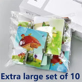 UPHUI 10-Piece Extra Large Heavy-Duty Waterproof Sticky Hooks - No-Drill Wall Mount