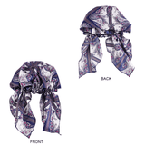Elegant Vintage Silky Turban Bonnet, Elastic Printed Headwrap for Hair Loss