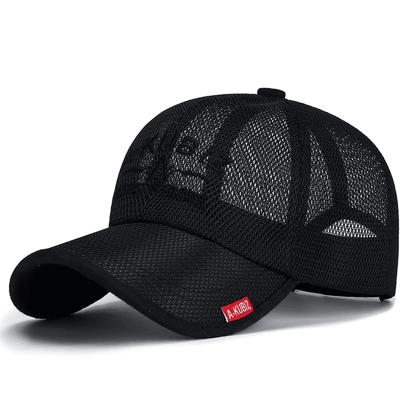 Solid Color Summer Mesh Baseball Cap Quick Dry Breathable Sun Protection Adjustable Snapback Hat