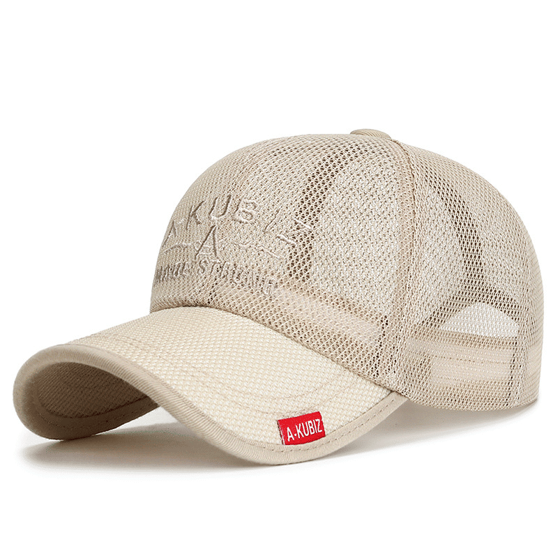 Solid Color Summer Mesh Baseball Cap Quick Dry Breathable Sun Protection Adjustable Snapback Hat