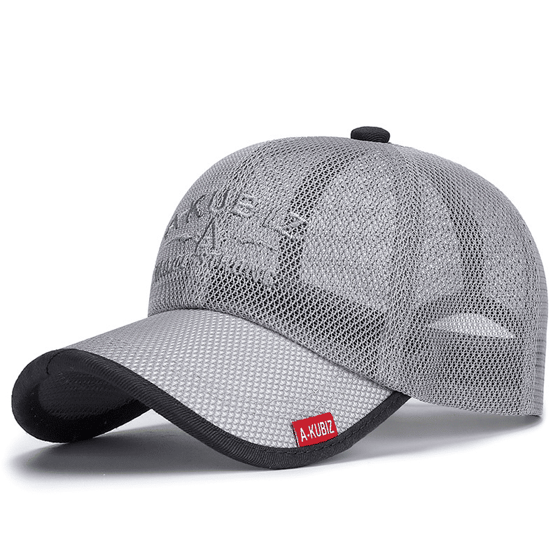 Solid Color Summer Mesh Baseball Cap Quick Dry Breathable Sun Protection Adjustable Snapback Hat