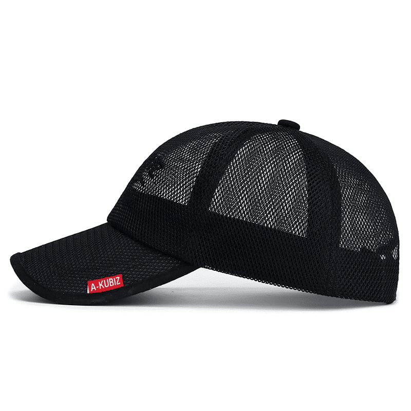 Solid Color Summer Mesh Baseball Cap Quick Dry Breathable Sun Protection Adjustable Snapback Hat
