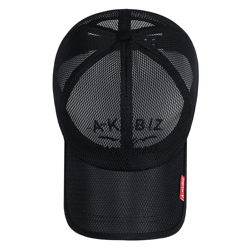 Solid Color Summer Mesh Baseball Cap Quick Dry Breathable Sun Protection Adjustable Snapback Hat