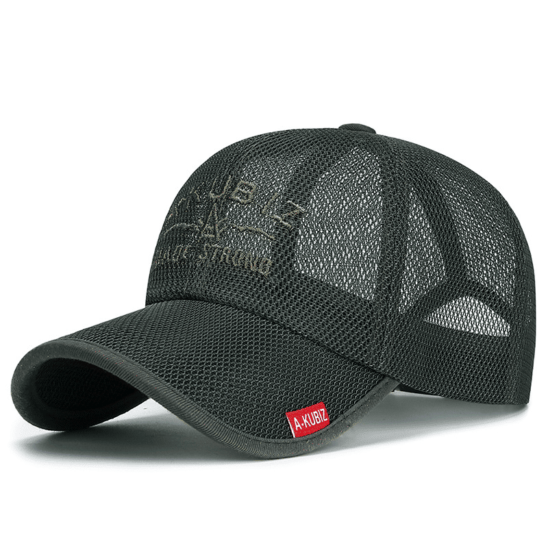 Solid Color Summer Mesh Baseball Cap Quick Dry Breathable Sun Protection Adjustable Snapback Hat