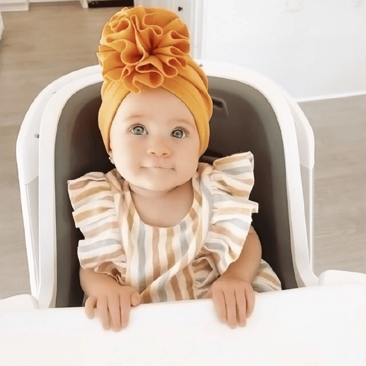 3-Pack Cute Floral Baby Turban & Beanie Caps for 0-18m Infant Girls