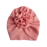 3-Pack Cute Floral Baby Turban & Beanie Caps for 0-18m Infant Girls