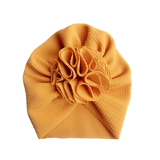 3-Pack Cute Floral Baby Turban & Beanie Caps for 0-18m Infant Girls