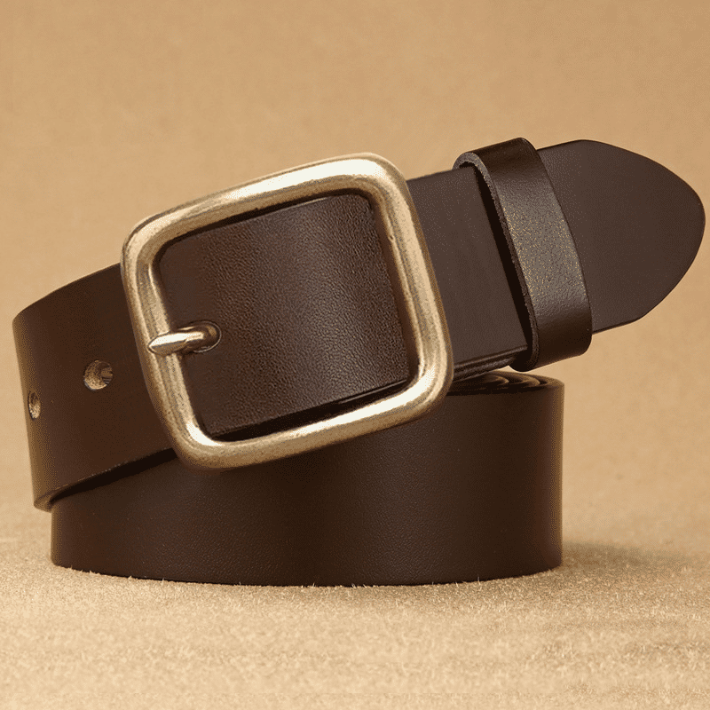 Vintage Men's PU Leather Belt Minimalist Needle Buckle
