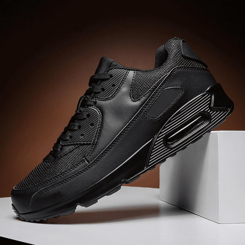 Men's Air Cushion Running Shoes: Breathable Mesh, Casual Lace-up, Sport Trainers