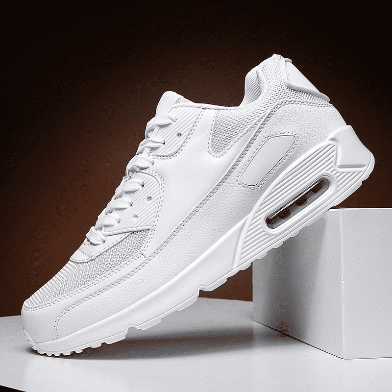 Men's Air Cushion Running Shoes: Breathable Mesh, Casual Lace-up, Sport Trainers