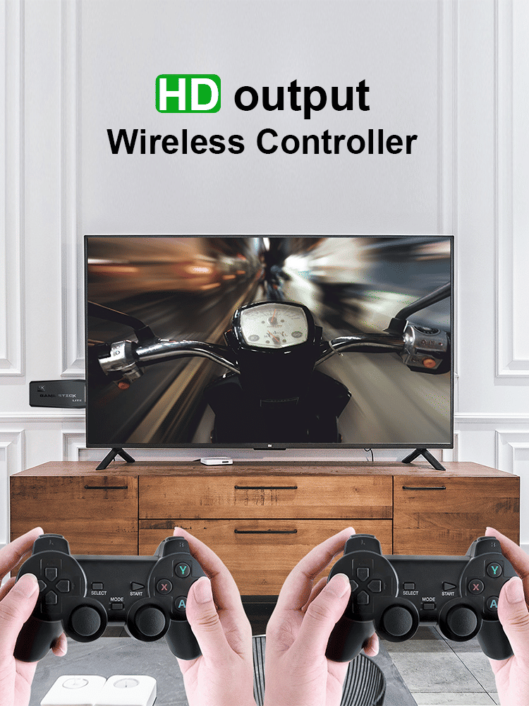 4K HD Retro Video Game Console Stick: 64GB Storage, 20000+ Classic Games