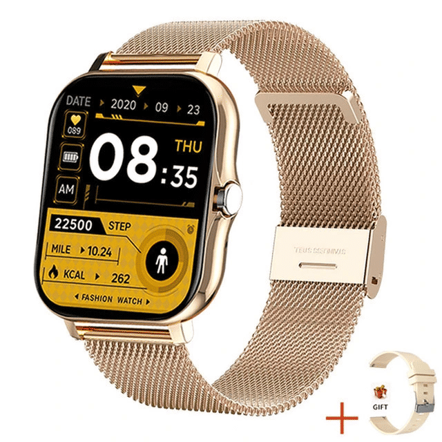Premium Steel Smartwatch: Full Touch, Sport, Heart Rate, Bluetooth Call for All Phones