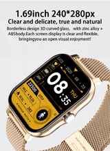 Premium Steel Smartwatch: Full Touch, Sport, Heart Rate, Bluetooth Call for All Phones